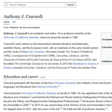Anthony J. Cascardi 1