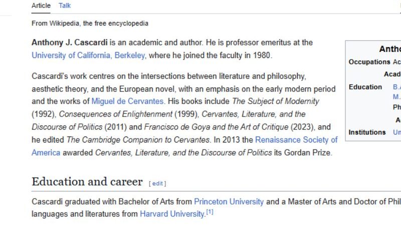Anthony J. Cascardi 1